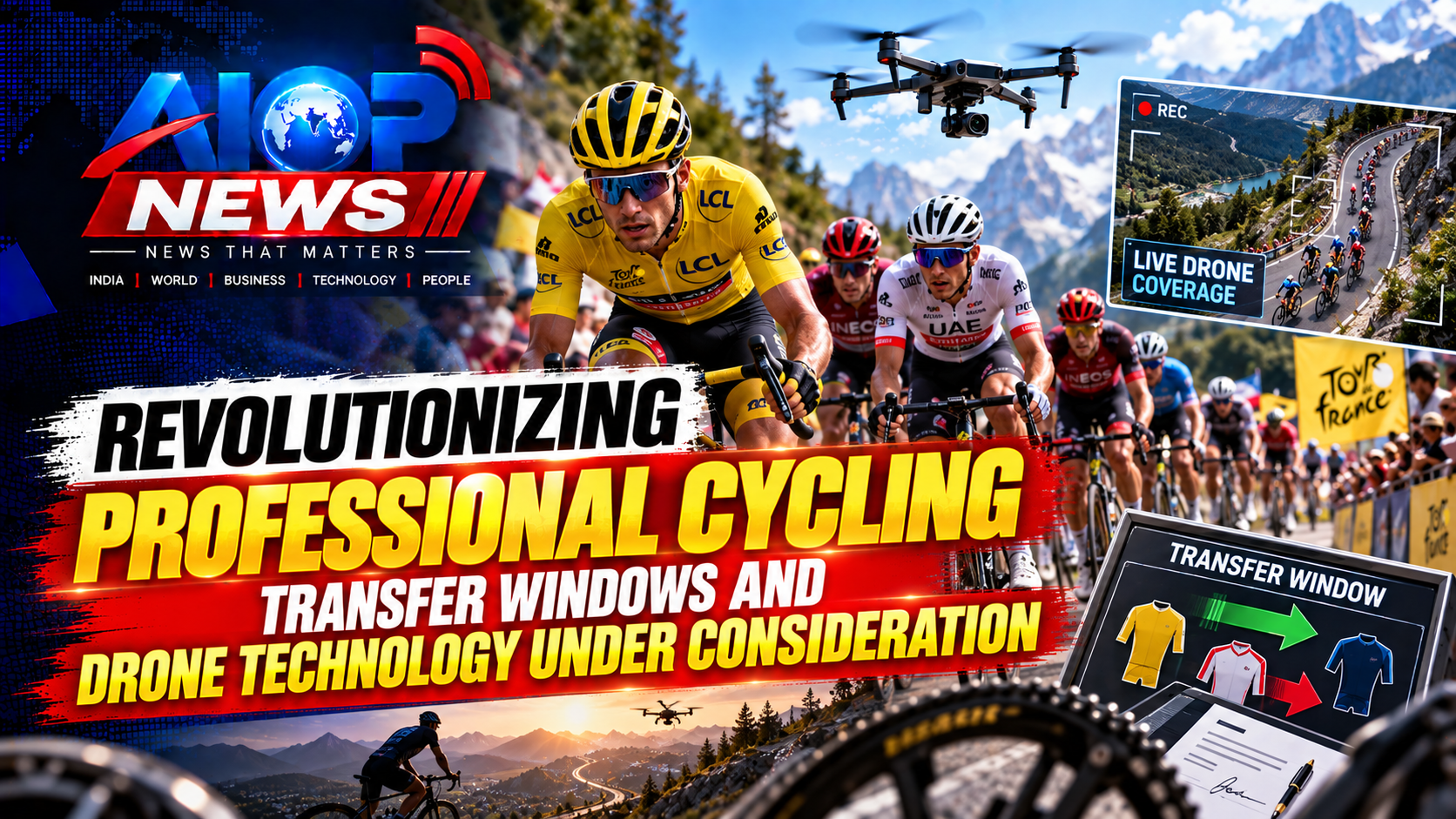 Revolutionizing Professional Cycling: Transfer Windows and Drone Technology Under Consideration